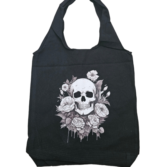 Floral Skull Tote Bag - Picture 2 of 2
